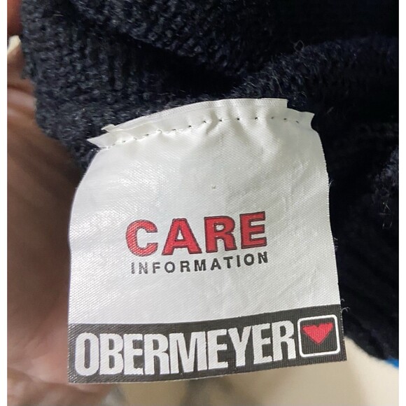 OBERMEYER Retro  “VECTOR” Wool Blend LS Pullover Ski Sweater Size L VINTAGE - Picture 9 of 9